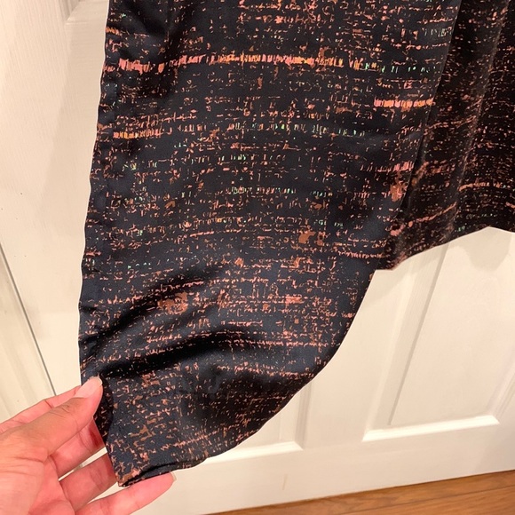 H&M Wide Cut High Rise Satin Pattern Pants - Picture 6 of 13